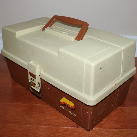 3/$55❤️vintage Plano 6303 Sturdy Three-Tiered Tackle Box Lockable Fishing USA - Picture 4 of 13